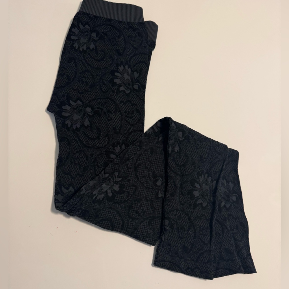 Black Floral Patterned Scarf